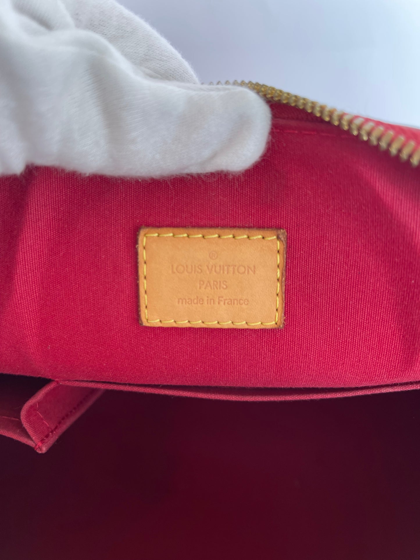 Louis Vuitton Red Monogram Vernis Alma GM