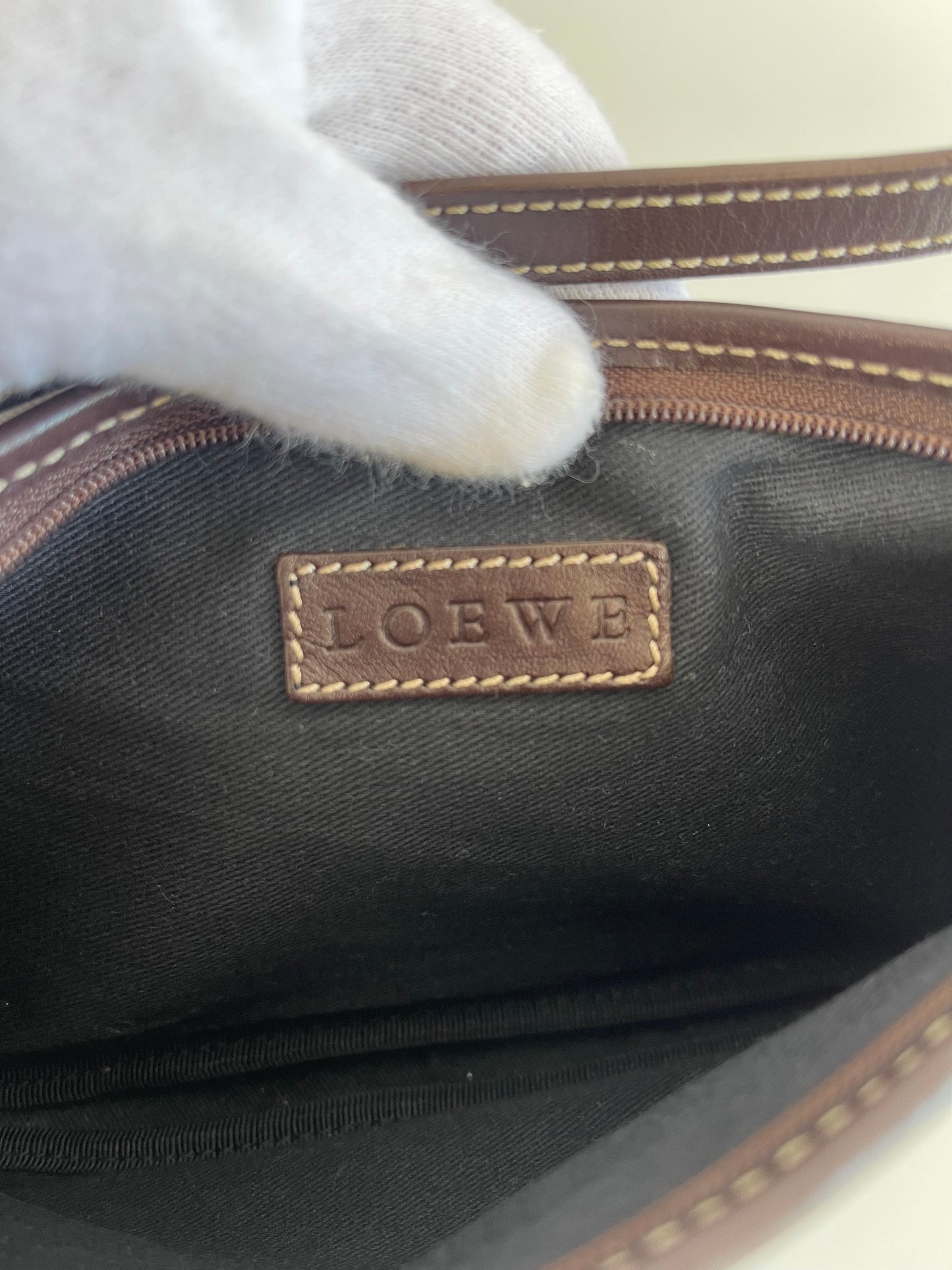 Loewe Buckle Mini Pochette Blue Denim