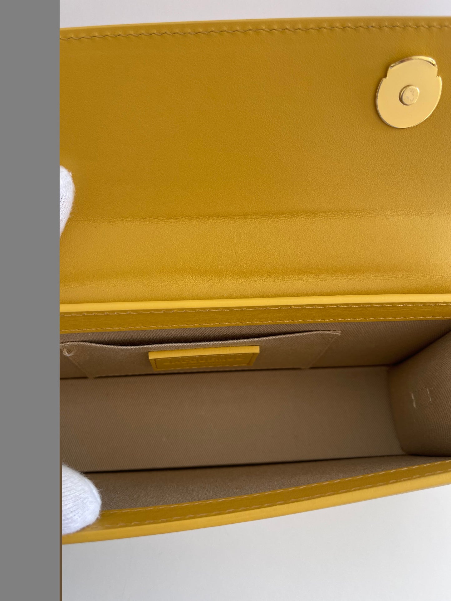 Jacquemus Le Chiquito Long Yellow Leather Bag