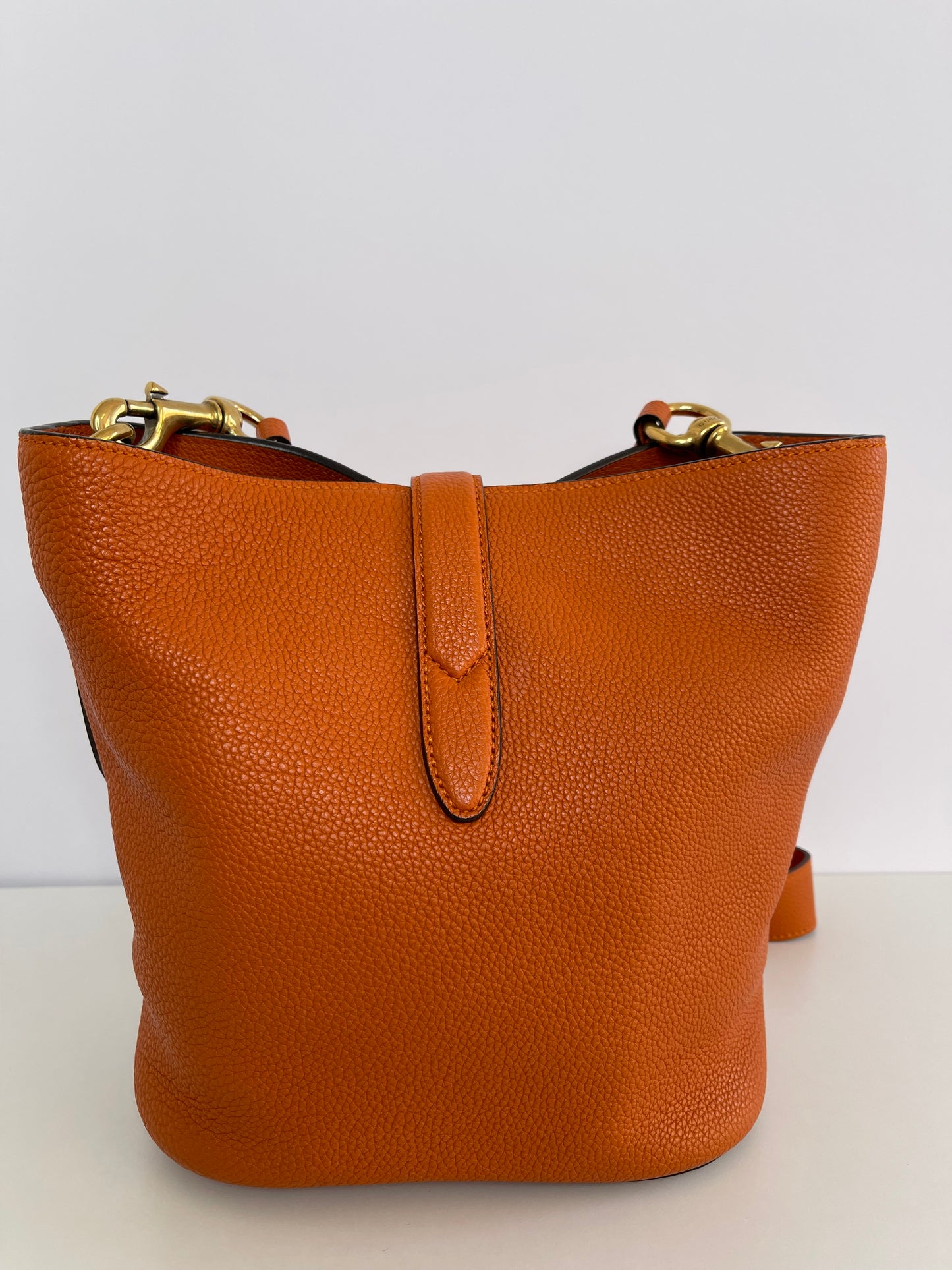 Gucci Orange Soft Leather Jackie Bucket Bag