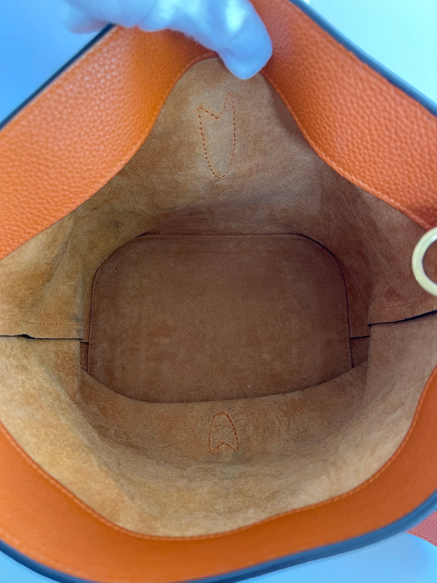 Gucci Orange Soft Leather Jackie Bucket Bag