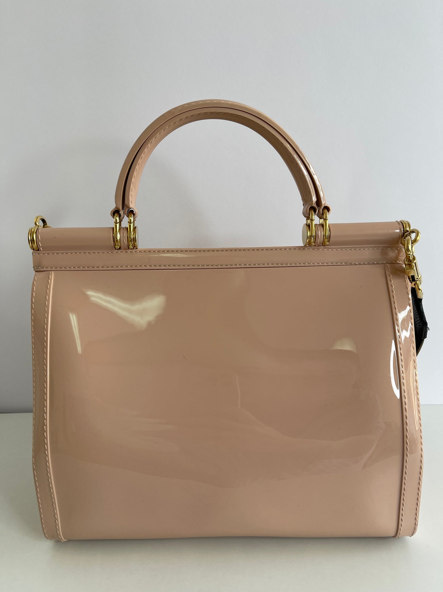 Dolce Gabbana Medium Miss Sicily Light Pink PVC Handbag